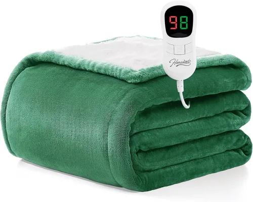 Vista 29 de Homemate Heated Blanket Electric Throw 50"x60" Heating Blanket ETL Cert 02 - Navy Blue