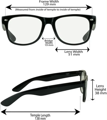 Vista 3 de 2 pares de lentes de lectura con lentes transparentes de inspiración retro vintage para hombres y mujeres