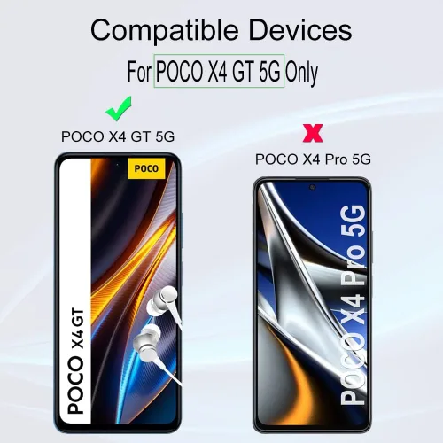 Vista 2 de Ibywind Protector de pantalla para Xiaomi Poco X4 GT 5G, 2 unidades, vidrio templado de dureza 9H y protector de lente de cámara, con marco