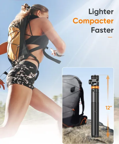 Vista 5 de EUCOS Trípode de teléfono de 62 pulgadas, trípode para iPhone y palo selfie con control remoto, soporte extensible para teléfono celular y soporte
