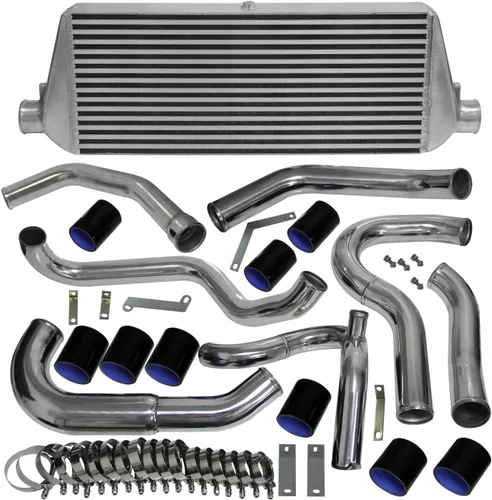Vista 2 de Kit Intercooler Turbo Montaje Delantero para Subaru WRX STI Impreza GDA GDB 00-05 Negro