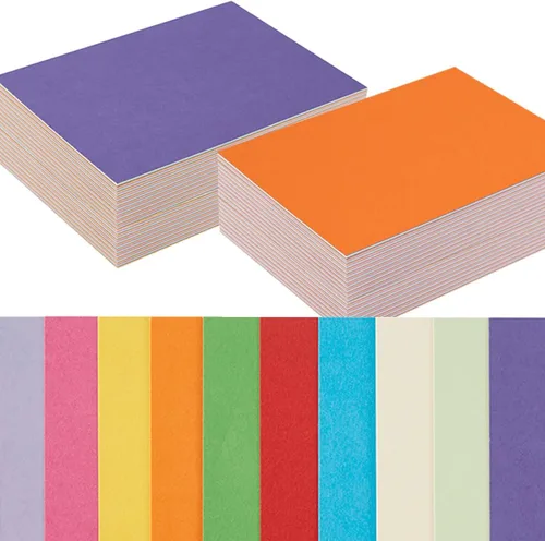 Vista 8 de Paquete de 100 cartulinas de papel grueso colorido en blanco para invitaciones, elaboración de tarjetas de felicitación, postales, fotos, papel
