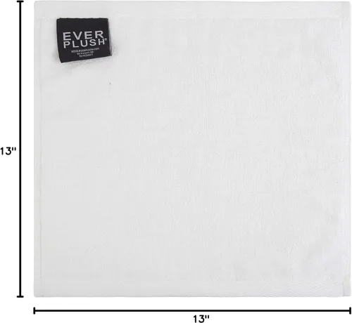 Vista 4 de Everplush Toalla plana de secado rápido, juego de 6 paños de baño, porcelana