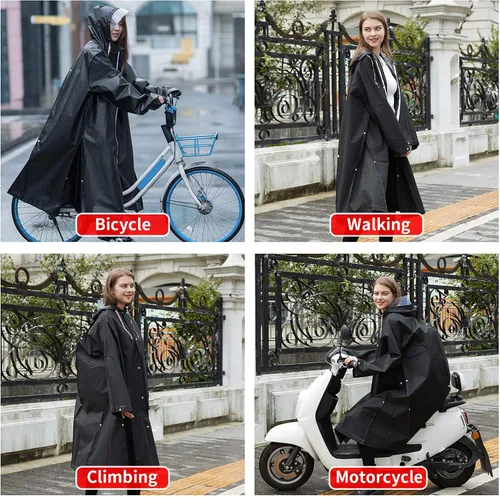 Vista 7 de Impermeable de EVA multifuncional poncho de lluvia transformable unisex