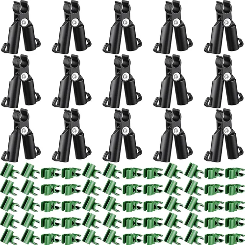 Vista 8 de 50 piezas de clip de conector de enrejado ajustable para plantas, estacas de plástico para jardín, tipo A, clip de hebilla para juntas de conexión