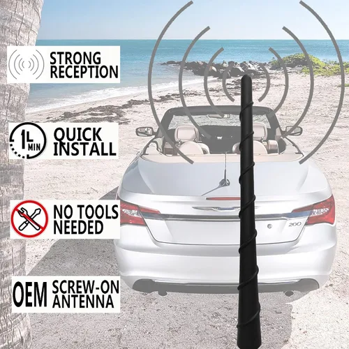 Vista 5 de Chrysler 200 (2011-2014) - Antena de 8 pulgadas - Mástil de repuesto de antena de núcleo de cobre flexible en espiral