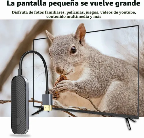 Vista 6 de iShare iOS Adaptador de visualización HDMI inalámbrico para iPhone, dispositivo de reflejo de transmisión para iPhone a TV/Monitor/Proyector