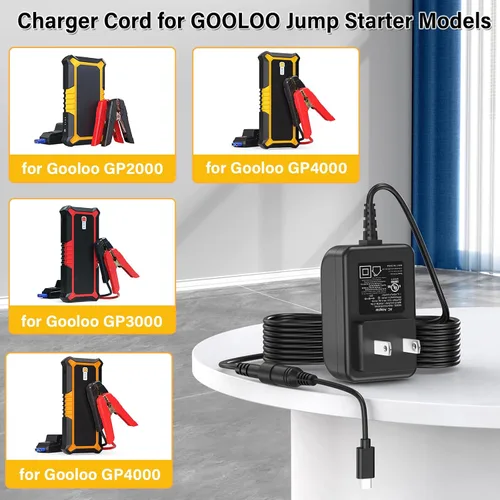 Vista 2 de 5V Type C Jump Starter Charger Replacement Fit for Gooloo GP4000 GP3000