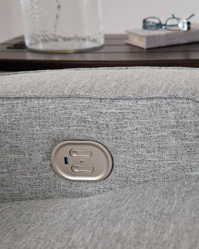 Vista 14 de Signature Design by Ashley Sofá reclinable eléctrico, gris peltre, Biscoe