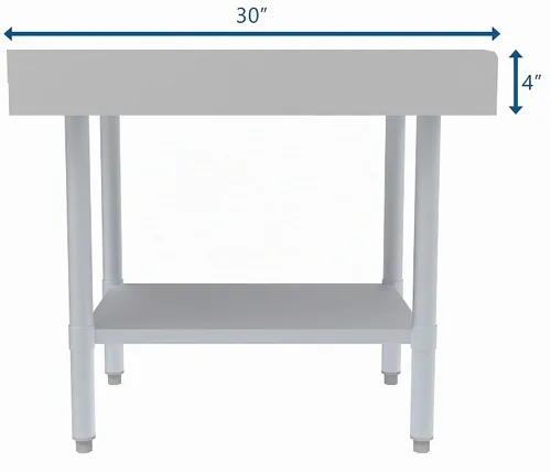 Vista 5 de KoolMore Soporte de equipo comercial de acero inoxidable de calibre 16 - Soporte de plancha resistente de 30 x 24 con estante inferior (EQT-163024)
