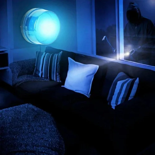 Vista 6 de RUNAAJA - 2 luces LED estroboscópicas azules de 12 V, alarma de emergencia, luz intermitente, lámpara de señal, alarma de seguridad para coche