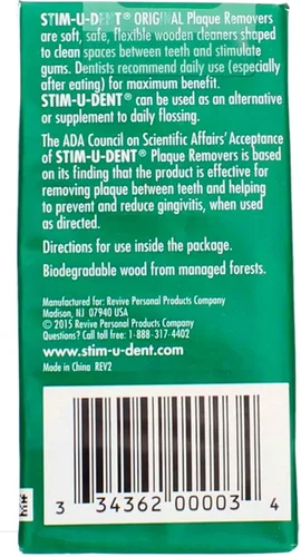 Vista 5 de Natural Dentist Stim U Dent Original Mint 4 paquetes de 25