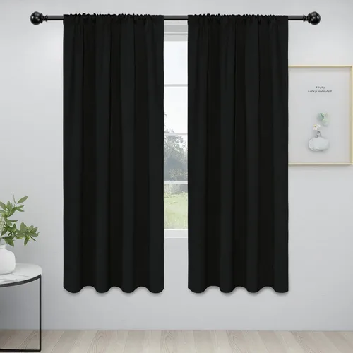 Vista 125 de Easy-Going - Cortinas opacas con bolsillo para varilla para dormitorio, cortinas de ventana para oscurecer la habitación para sala de estar