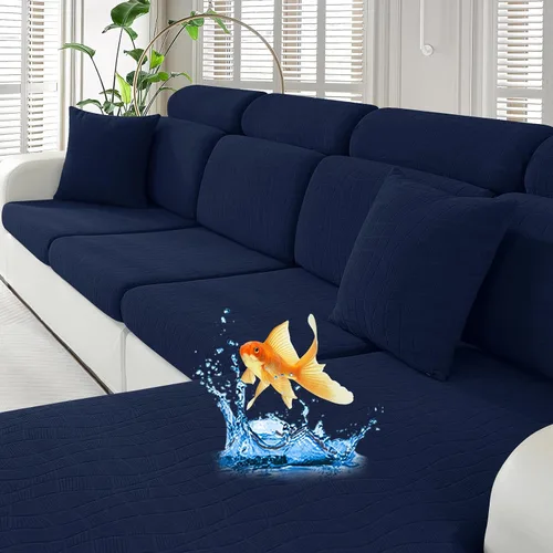 Vista 9 de MAXIJIN Fundas impermeables para cojín de sofá Fundas elásticas para asiento de sofá Fundas lavables, Fundas seccionales para cojines de exterior