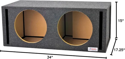 Vista 2 de Atrend 12JLX3DV JL Audio Dual 12" Vented Subwoofer/Altavoz Caja Compatible con Subwoofers Serie WX y W3. Fabricado en Estados Unidos
