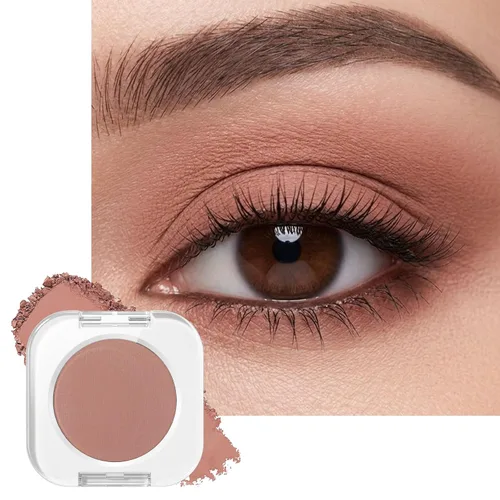 Vista 14 de Erinde Paleta de sombra de ojos blanca mate, sombra de ojos en polvo prensado blanco, ultra mezclable, color pigmentado, larga duración, base