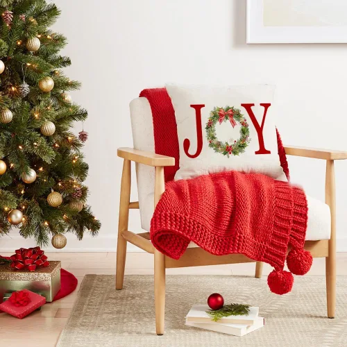 Vista 2 de RABUSOFA Fundas de Almohada de Navidad 18x18, Fundas de Almohada para Decoraciones Navideñas al Aire Libre, Fundas de Almohada Decorativas