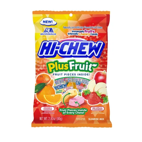 Vista 18 de HI-CHEW Mezcla Superfruit, 3.17 oz, 6 piezas, sin gluten, elaborada con sabores de frutas naturales y artificiales