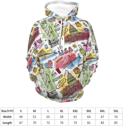 Vista 2 de Sudadera con capucha para hombre y mujer, con estampado 3D, unisex, de manga larga, ligera, para vacaciones