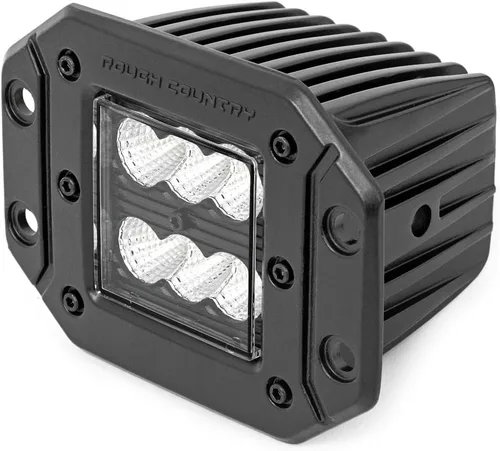 Vista 2 de Rough Country Luces LED Cree de montaje empotrado serie negra de 2" Par - 70113BL