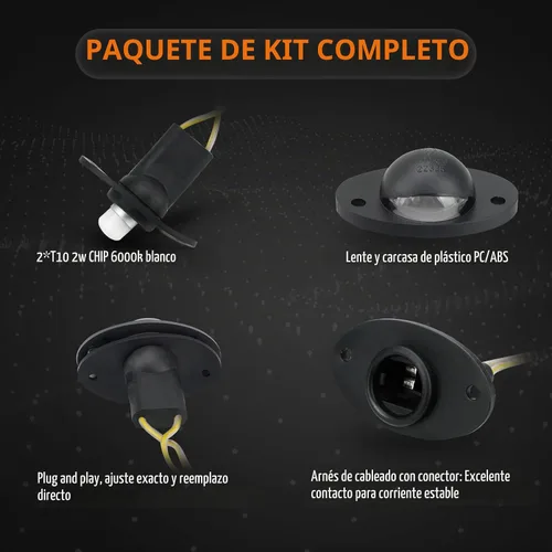 Vista 4 de Juego de luces de matrícula Bestview, lámpara LED para etiqueta trasera del parachoques con enchufe, cableado, carcasa de montaje para 1994 1995