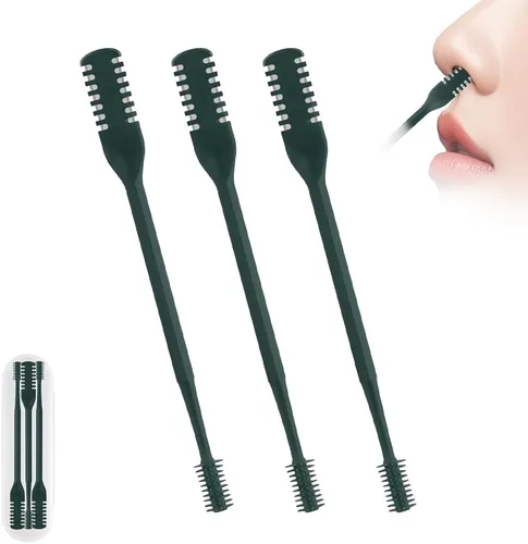 Vista 16 de Cortador de vello nasal 2 en 1, herramienta de eliminación de vello nasal mejorada con rotación de 360°, cuchilla de vello de nariz de doble cara