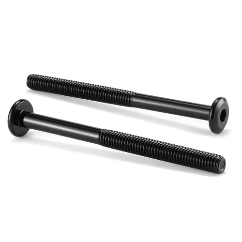 Vista 30 de M5 x 6mm 10Pcs Tornillos de cabeza plana con casquillo hexagonal, 304 Acero inoxidable 18-8, rosca completa, óxido negro de SG TZH