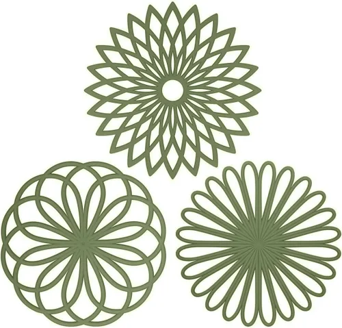 Vista 14 de ME.FAN Salvamanteles de silicona – Almohadillas calientes de cocina para ollas y platos – Salvamanteles aislados para tetera – Flexible, duradero