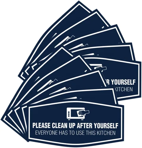 Vista 18 de Signs ByLITA Fancy Please Clean Up After Yourself Everyone Has To Use This Kitchen Sign (Negro) - Pequeño