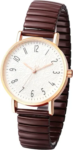 Vista 14 de OIDEA Relojes de mujer con correa elástica: relojes de pulsera de gran tamaño con números arábicos analógicos de cuarzo para mujer, banda elástica