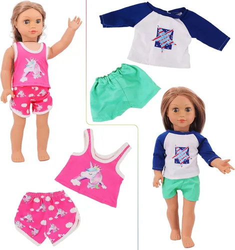 Vista 7 de Ecore Fun 10 Sets 18 Inch Doll Clothes & Outfits with Swimsuits