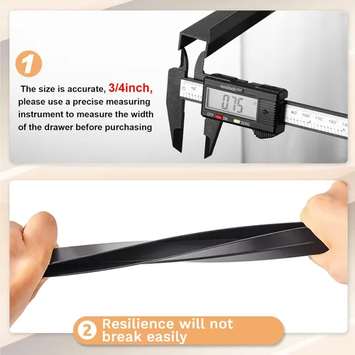 Vista 3 de Tenare 4 rieles colgantes de PVC negro, sistema de colgar para archivar que mantiene tus carpetas ordenadas y organizadas