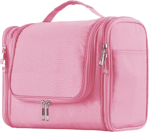 Vista 12 de Buruis - Neceser grande para hombres y mujeres, bolsa de viaje colgante para maquillaje, cosméticos, afeitado, artículos de tocador, kit Dopp