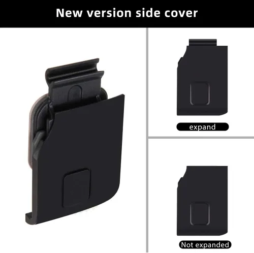 Vista 4 de Puerta lateral de repuesto para GoPro Hero 7 Negro USB-C HDMI Case Cubierta lateral Reparación Accesorios de cámara (negro)