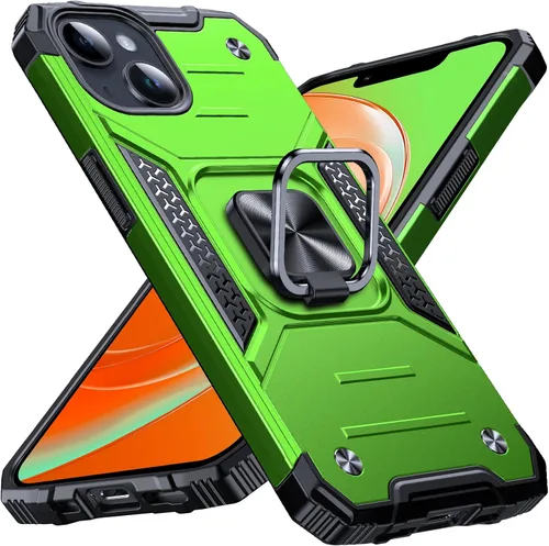 Vista 22 de Anqrp Funda resistente para iPhone 6/7/8/SE/SE2 con soporte de anillo mejorado y agarre, grado militar, a prueba de golpes, resistente y robusta