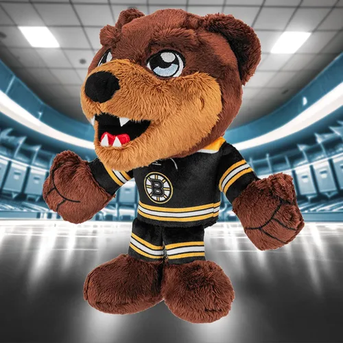 Vista 6 de Bleacher Creatures Boston Bruins Blades 8" Kuricha Mascot Sentada de Peluche - Suave Inspirado en Mascota Chibi de la NHL