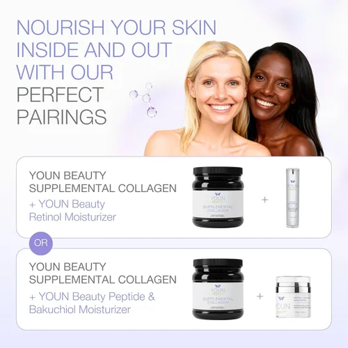 Vista 8 de YOUN Beauty Polvo de colágeno suplementario por el cirujano plástico holístico, Dr. Anthony Youn, 30 porciones (sin sabor), péptidos multicolágeno