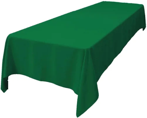 Vista 140 de LA Linen Mantel rectangular lavable de popelín de poliéster, resistente a las manchas y a las arrugas, cubierta de mesa 60x84, mantel de tela