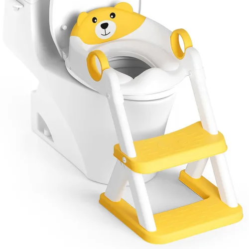 Vista 24 de Asiento de Entrenamiento de Baño, Asiento de Inodoro Mejorado para Niños y Niñas, Asiento de Entrenamiento de Baño 2 en 1 para Niños, Asiento