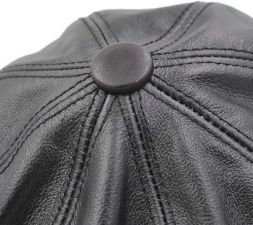 Vista 5 de Sombrero clásico de cuero de 8 paneles Gatsby Newsboy Ivy para hombre de moda