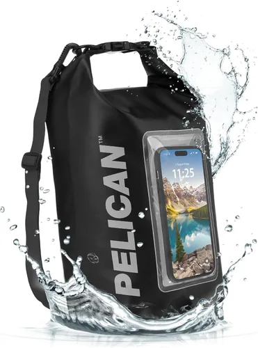 Vista 11 de Pelican Marine Bolsa impermeable IP68 de 2L con rollo superior - Mochila impermeable con funda/bolsa para teléfono - Accesorios para canotaje
