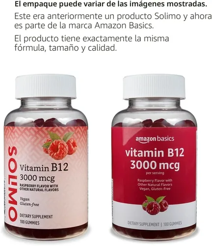 Vista 4 de Marca de Amazon - Solimo - Gomitas con vitamina B12 3000 mcg