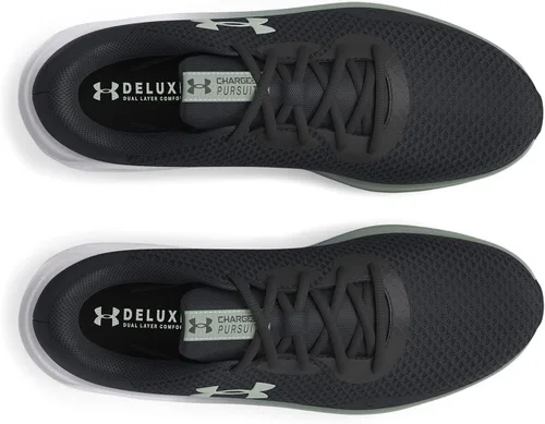 Vista 4 de Under Armour Charged Pursuit 3 - Tenis de correr para mujer, Negro