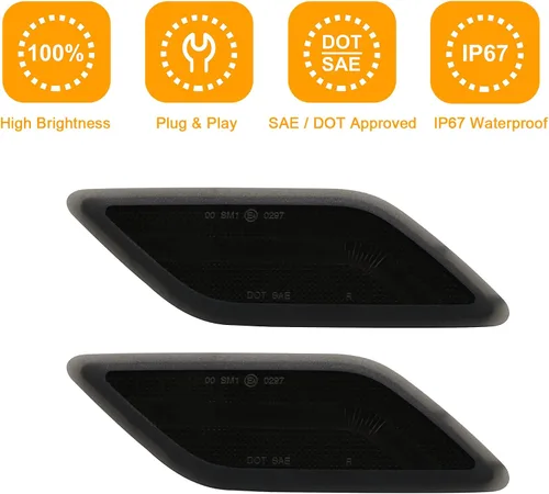 Vista 6 de Kit de luces de señal lateral LED compatible con E W212 Sedán y Wagon/para E350 Sedán y Wagon/para E550 Sedán/para E63 AMG Sedán y Wagon
