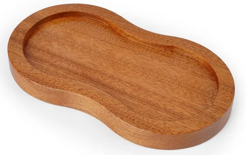 Vista 8 de VanlonPro Bandeja para Molino de Sal y Pimienta, Bandeja de Madera de Acacia, Soporte y Descanso para Molinillo de Pimienta