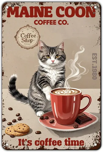 Vista 28 de KIYOYO Basset Hound Dog - Cartel de metal vintage de hound con texto en inglés "Before Coffee After Coffee" (Antes del café después del café)