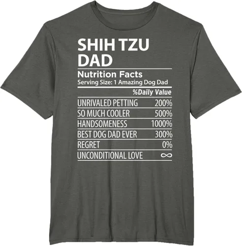 Vista 7 de Shih Tzu Dad - Camiseta divertida para dueño de perro Shih Tzu, Negro