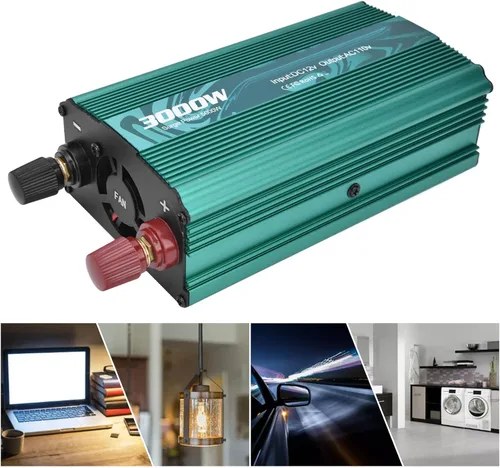 Vista 3 de ViaGasaFamido Inversor sinusoidal puro 3000 W Convertidor de potencia Convertidor de CC a CA 8 Protección inteligente 12V a 110V Aleación