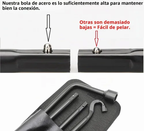 Vista 4 de Dr.Roc Kit de herramientas de neumático de repuesto con mango de gato de neumático de repuesto y llave de rueda de repuesto compatible con Toyota
