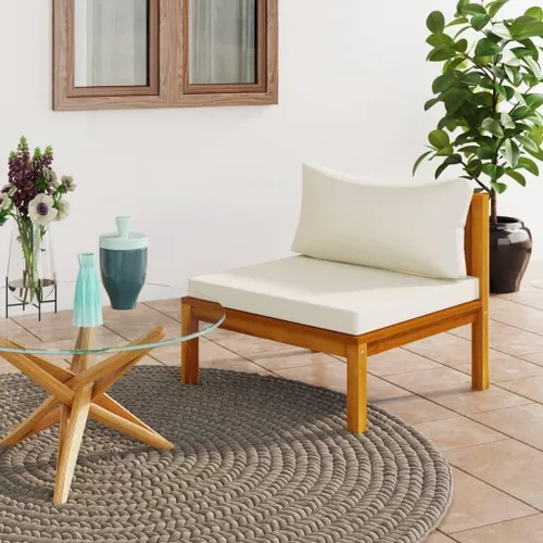Vista 8 de Sofá de salón seccional con cojín gris oscuro, madera de acacia maciza para sala de estar, apartamento, dormitorio y oficina